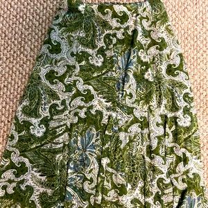 Charter club petite skirt, gorgeous green, black, and white